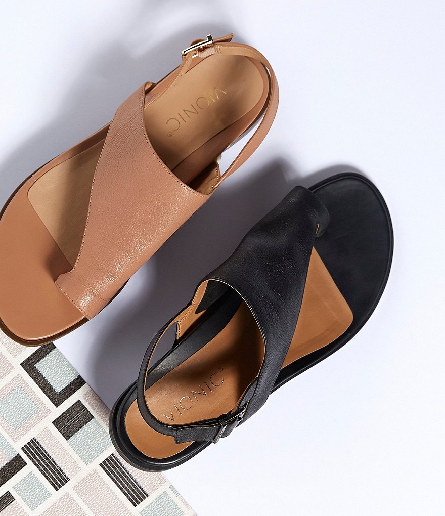 Vionic Ella Leather Thong Sandals