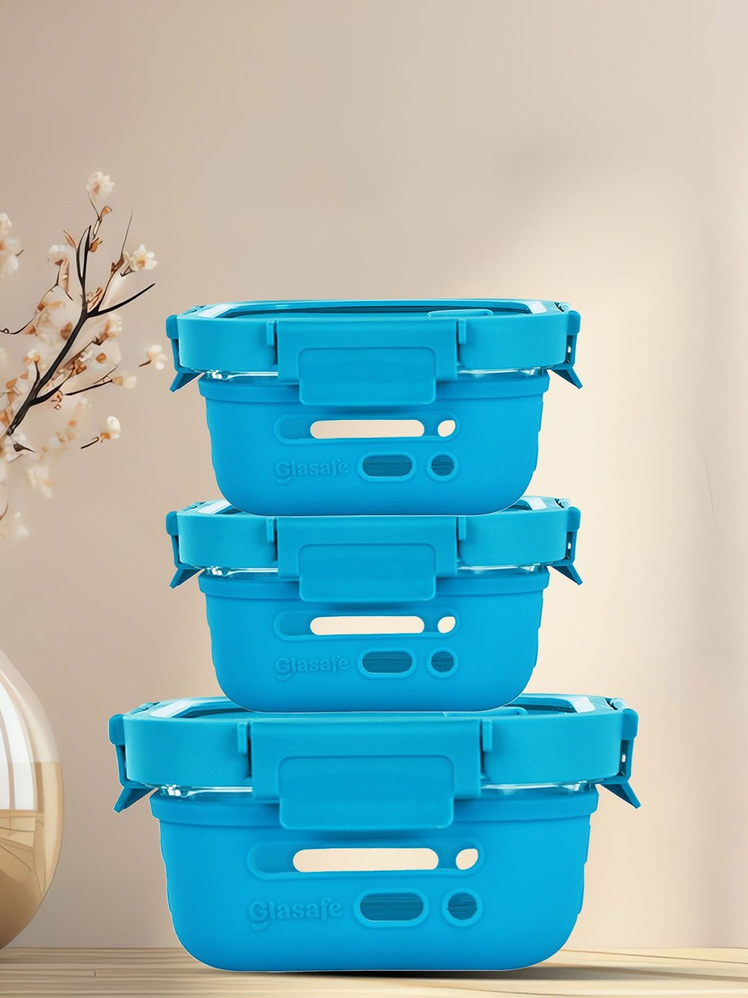 Milton Red Stainless Steel Small Tiffin Box - Set of 2