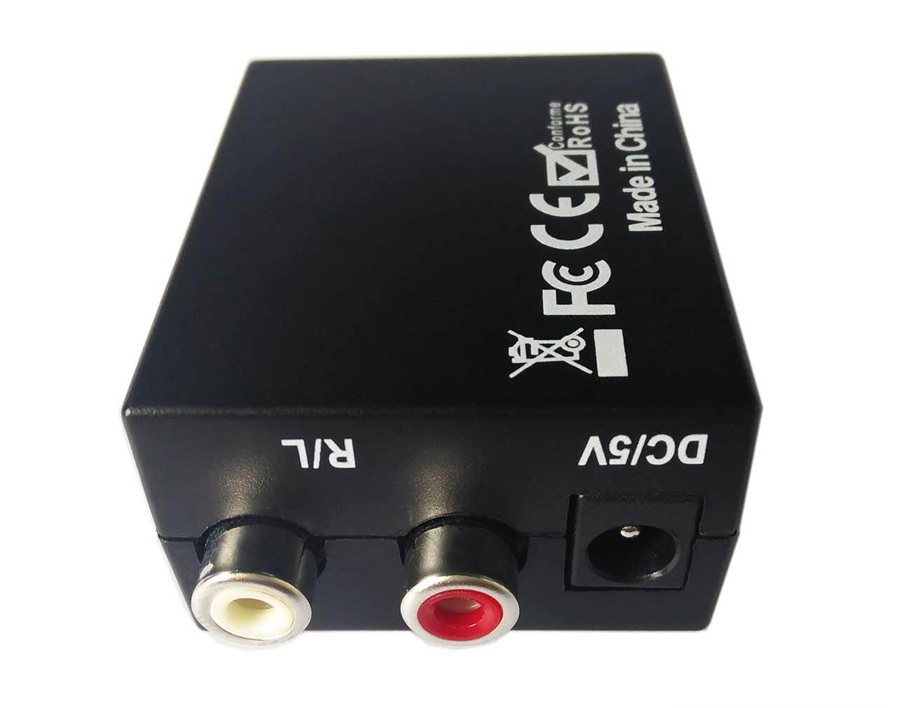 easyday RCA 3.5mm Analog to Digital Optical Toslink Coaxial Audio Converter Adapter with Optical Cable