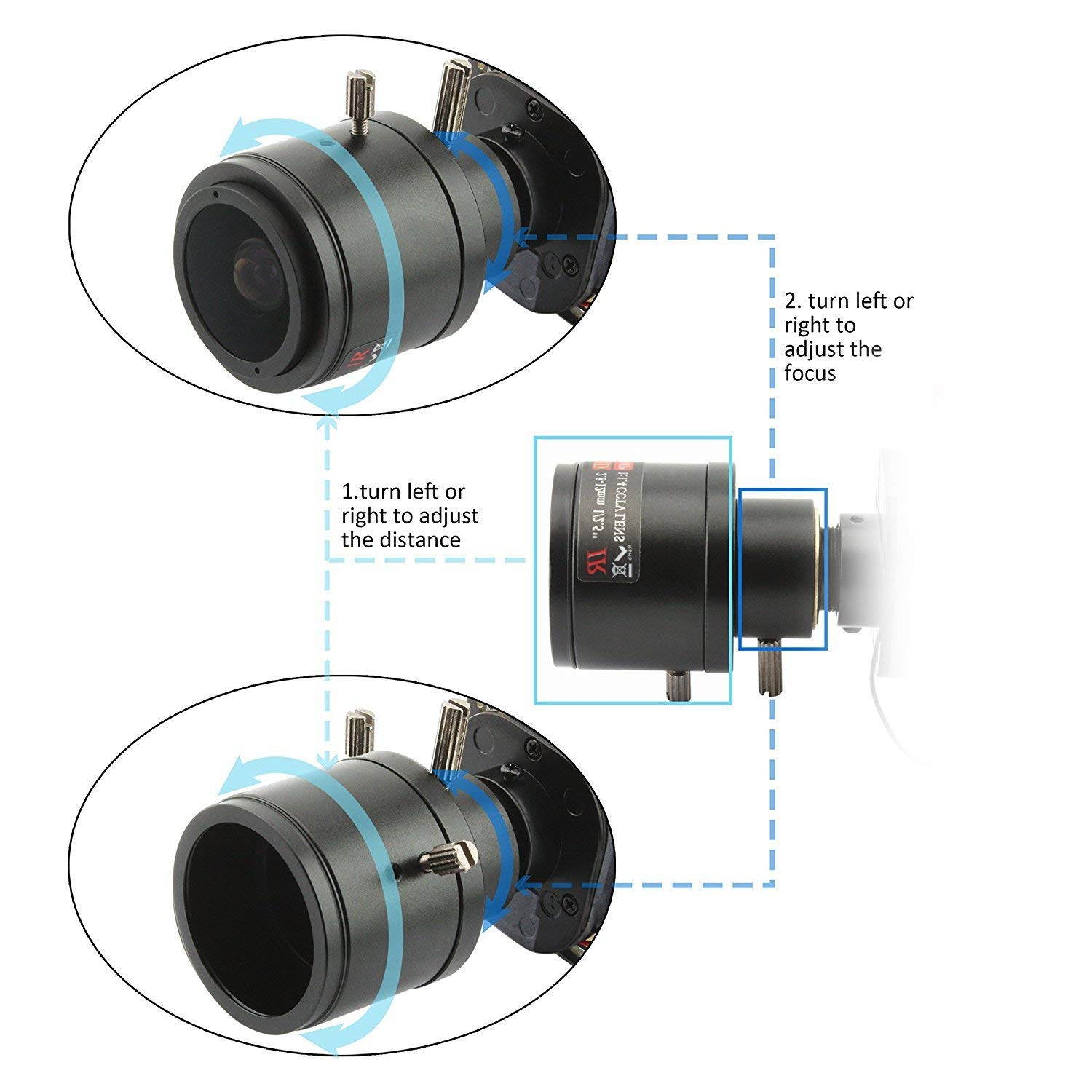 2.8-12mm Varifocal Lens USB Camera High fps Full HD 1080p Web Camera with CMOS OV2710 Image Sensor,640X480@100fps USB2.0 Webcam Manual Zoom&Focus USB with Camera UVC for Use in Linux Windows Android