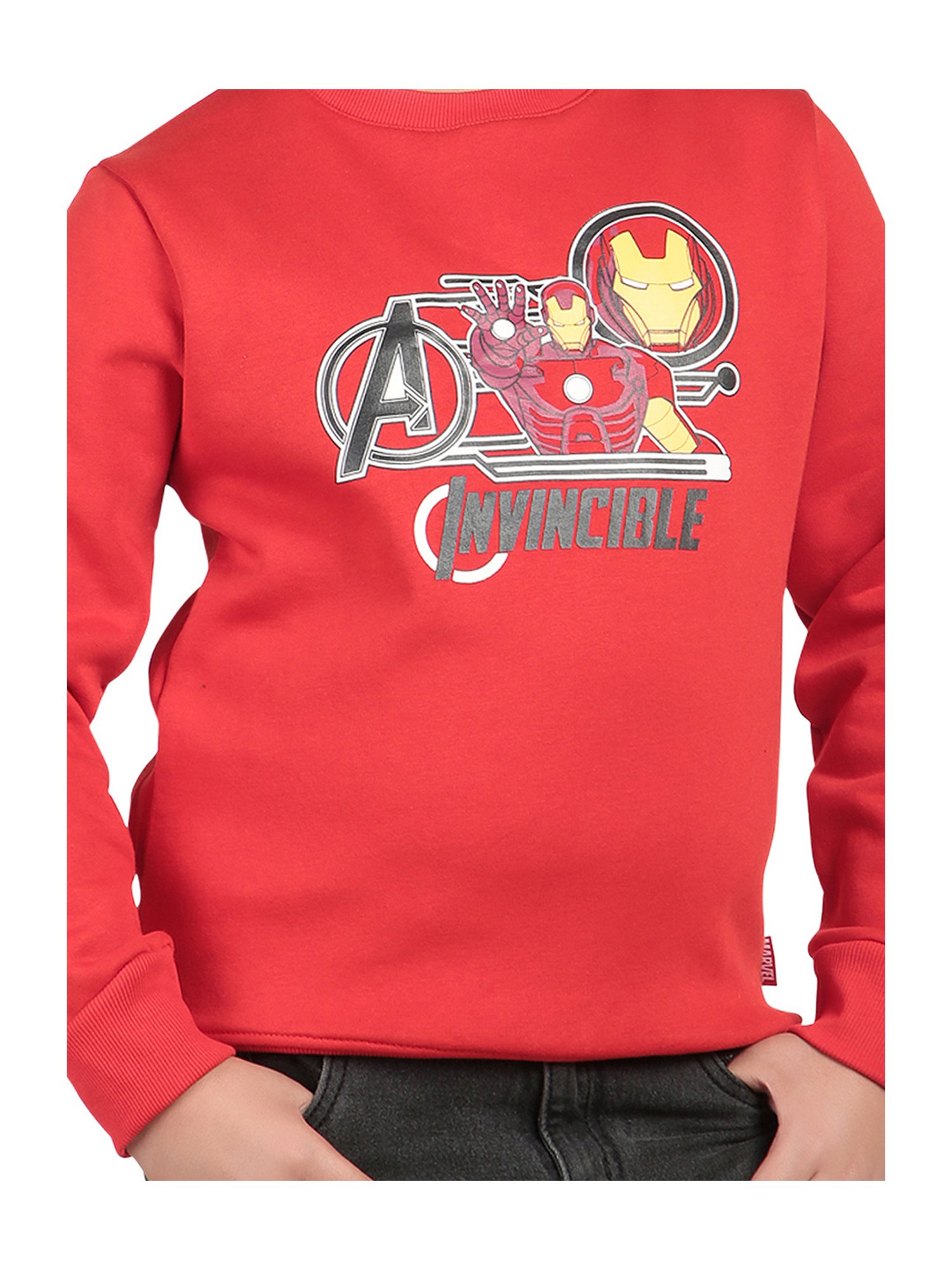 Bodycare Kids Red Printed Full Sleeves Sweatshirt