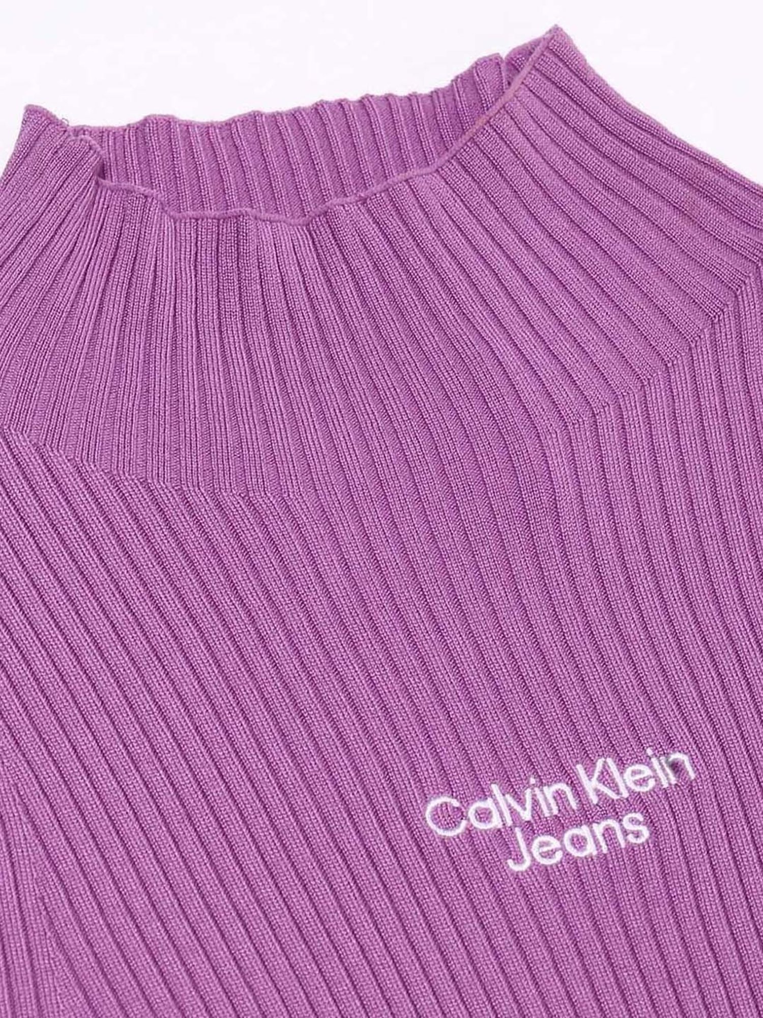 Calvin Klein Jeans Iris Orchid Self Slim Fit Sweater