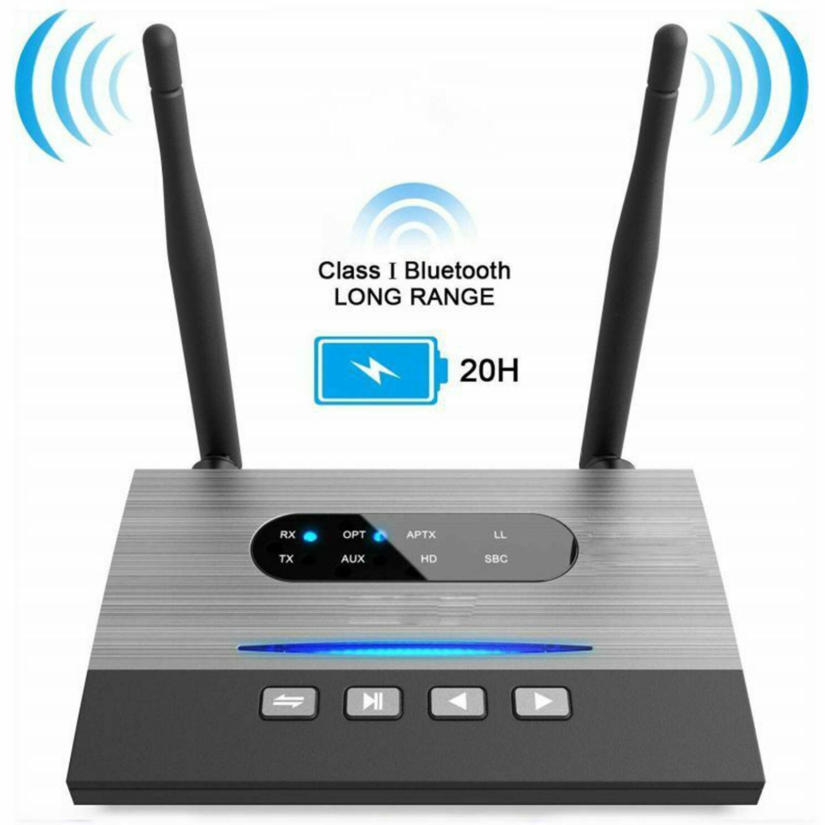 3 in 1 Bluetooth 5.0 Transmitter Receiver 265FT/80M Range Music Audio Adapter US