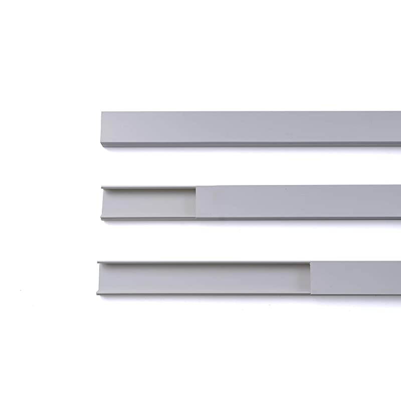 Cord Cover Organizer Extension Cable Concealer Raceway Management Kit Wall Mount TV Power Wires Hiding Protector System Home and Office Paintable White