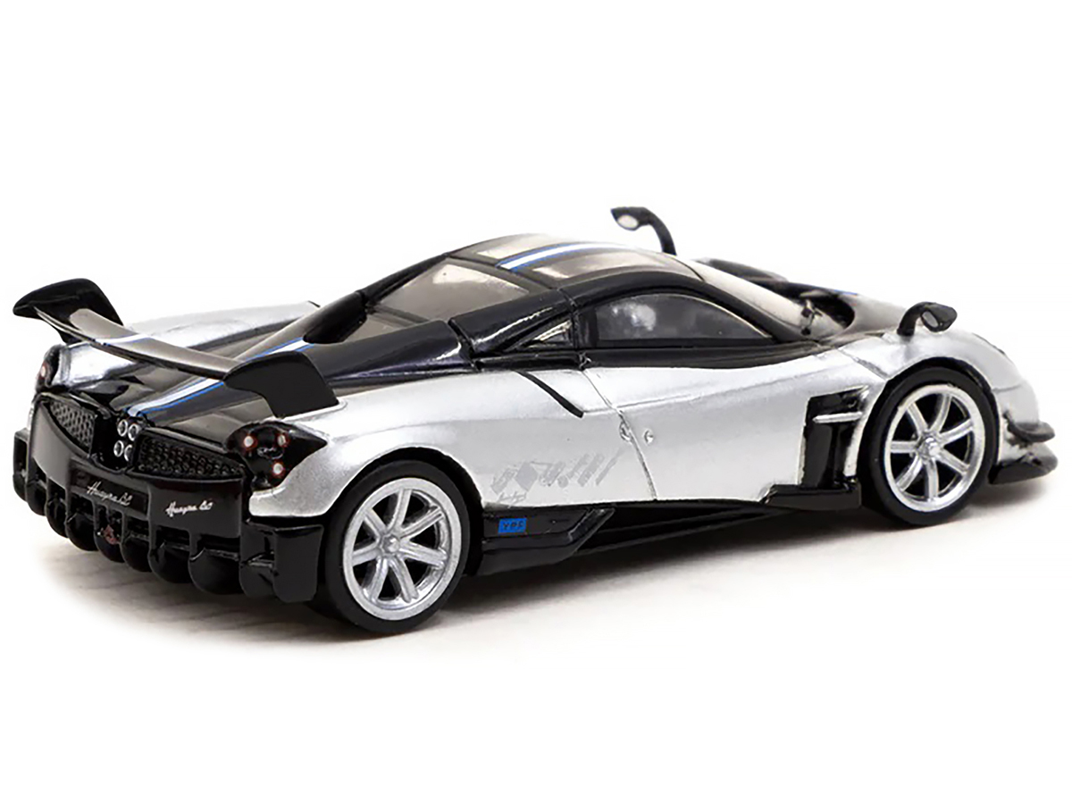 Pagani Zonda Revolucion Purple Metallic and Carbon with Extra Wheels 1/64 Diecast Model Car by CM Models