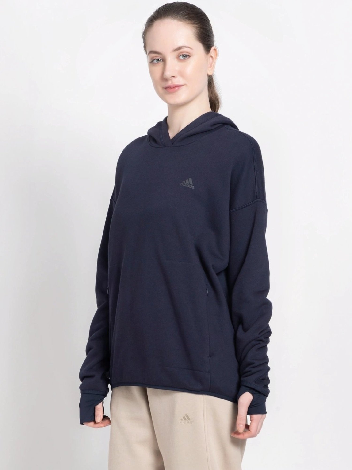 ADIDAS Blue Plain Sports Sweatshirt