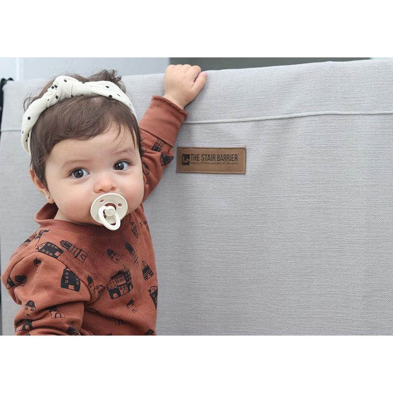 The Stair Barrier Regular Wall to Wall Single Panel Swing Gate with Fabric Slipcover Baby and Pet Safety Gate, 27 to 42.5 Inch, Just Black