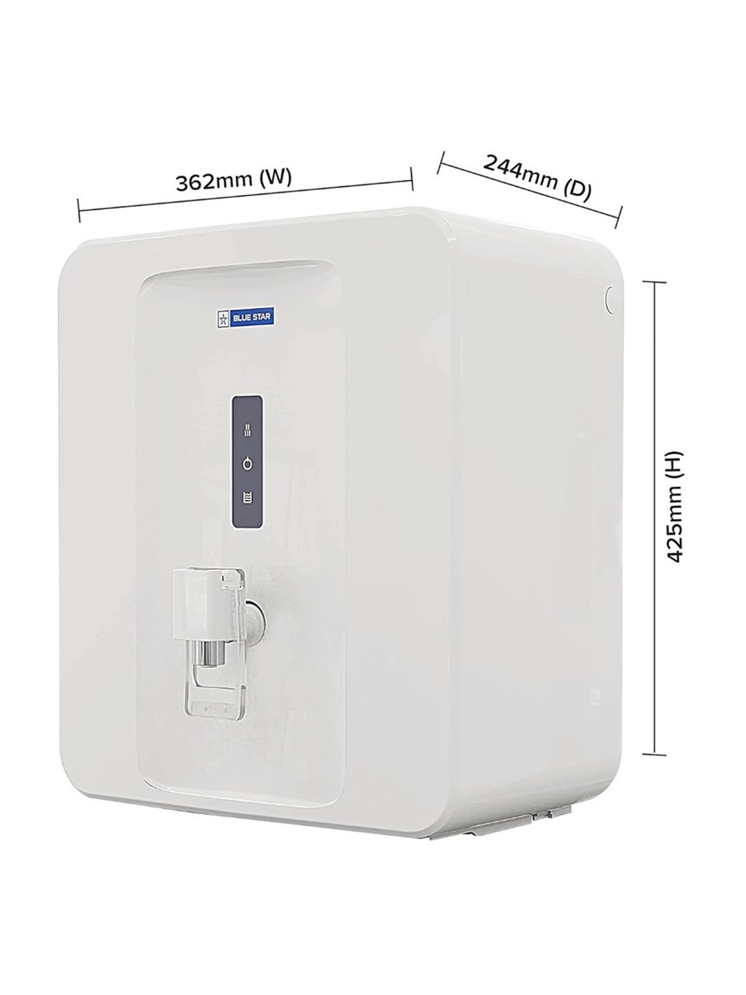 Blue Star Excella RO + UV + UF Water Purifier 6L (White)