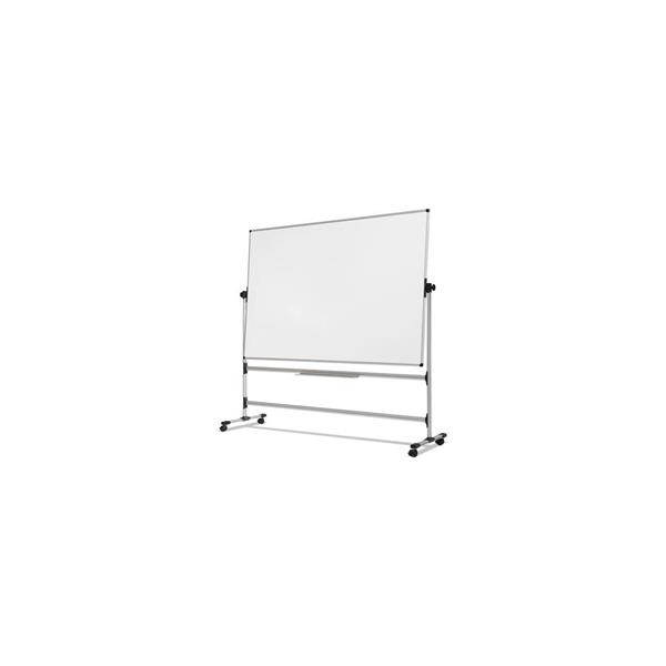 Bi-silque - RQR0521 - Earth Silver Easy Clean Revolver Dry Erase Board, 48x70, White, Steel Frame