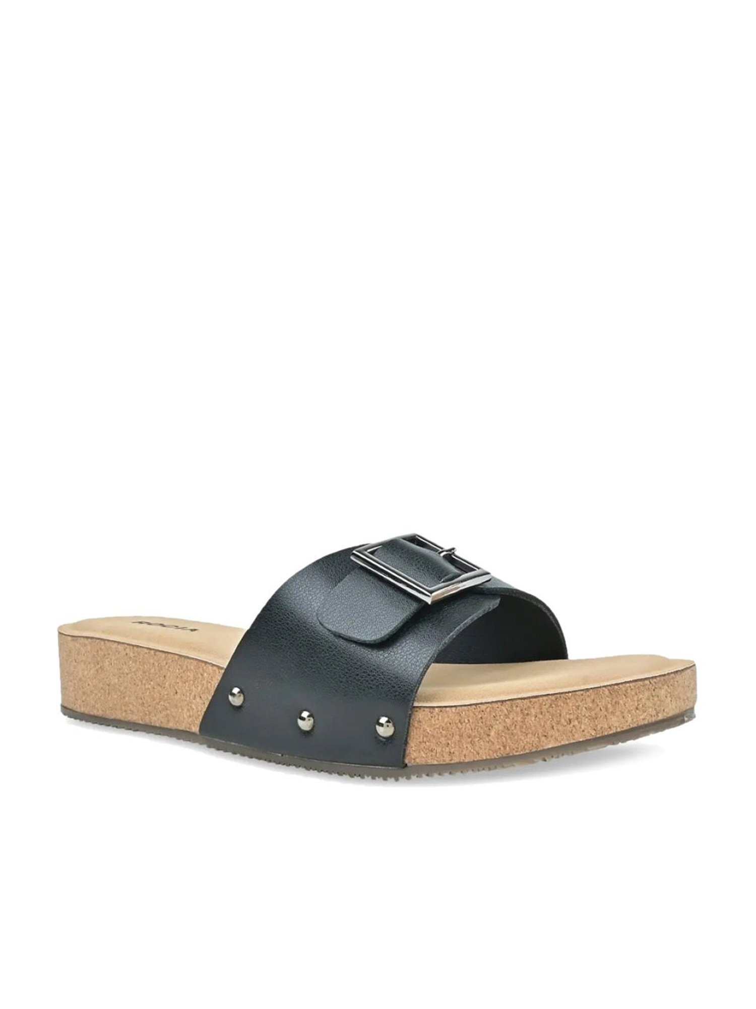 Rocia by Regal Women's Black Casual Wedges