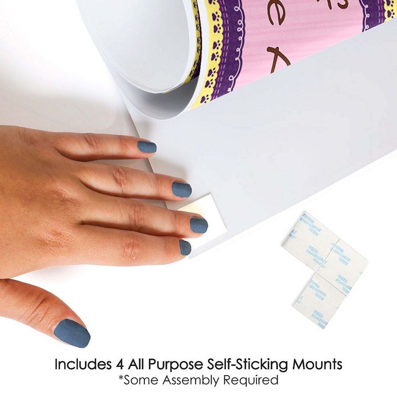 Big Dot of Happiness Girl Baby Teddy Bear - Baby Shower Decorations Party Banner