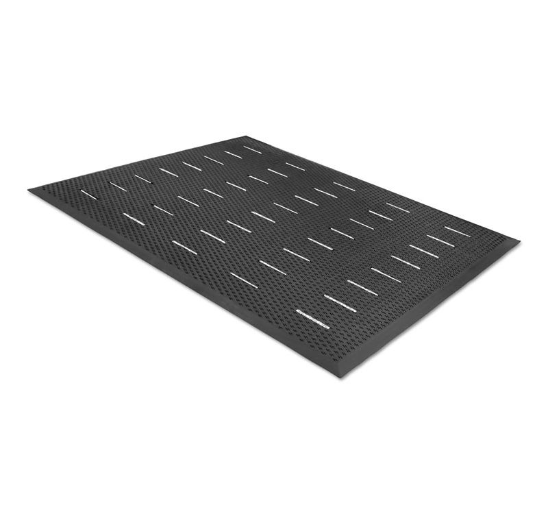 3'x4' Rectangle Solid Floor Mat Black - Guardian