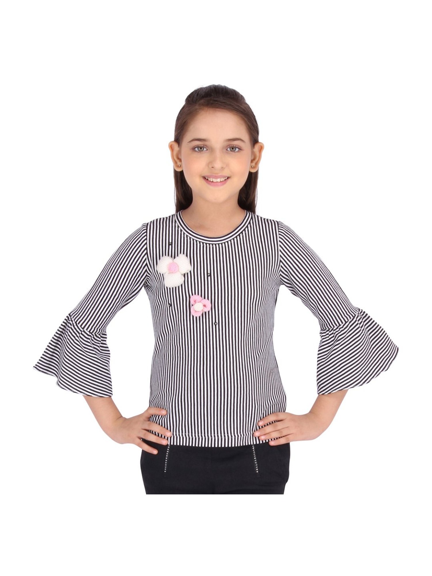 Cutecumber Kids Black Striped Top