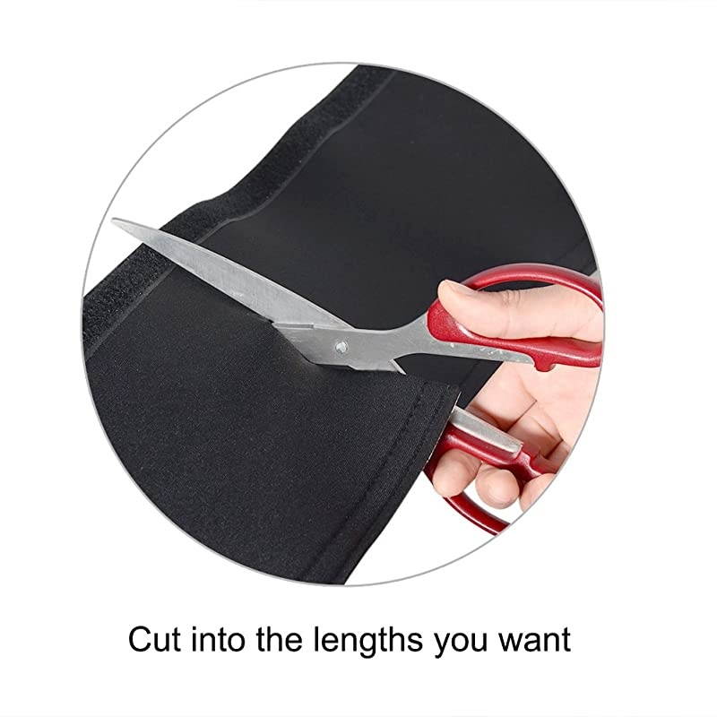 59 Inch Cable Management Sleeve Neoprene Cord Cover Cuttable Wire Hider Flexible Cord Organizers Wrap for Desk TV Computer Home Theater BlackWhite 1 Pack