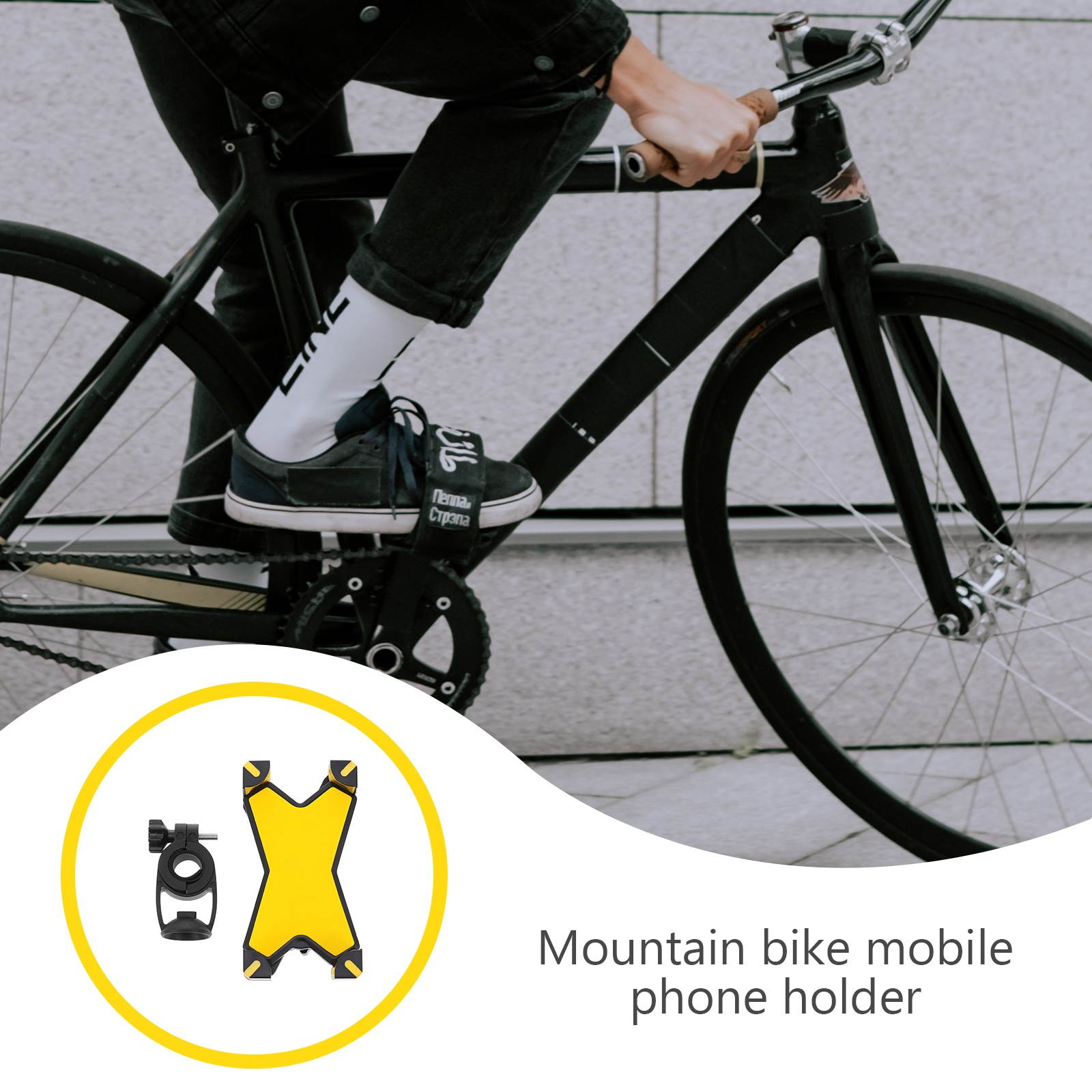 1pc Rotating Durable Bike Phone Holder Motorcycle Phone Mount For Bike Motorbike