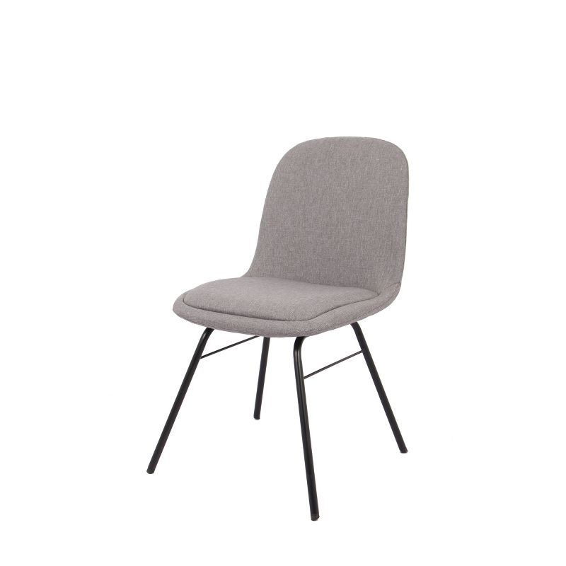 Modern Anywhere Chair with Metal Legs Charcoal Gray - WOVENBYRD