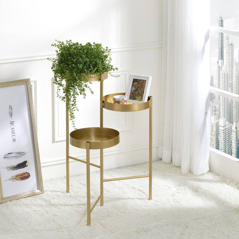 Rectangular Metal Butterfly Plant Stand - Antique Bronze