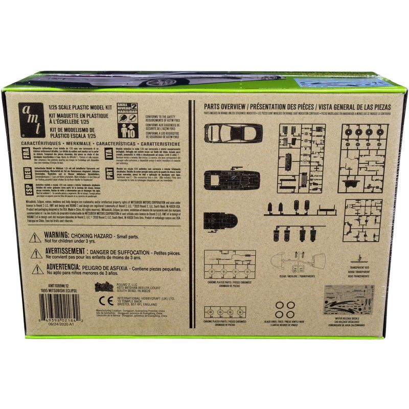 Skill 2 Model Kit 1995 Mitsubishi Eclipse 1/25 Scale Model by AMT