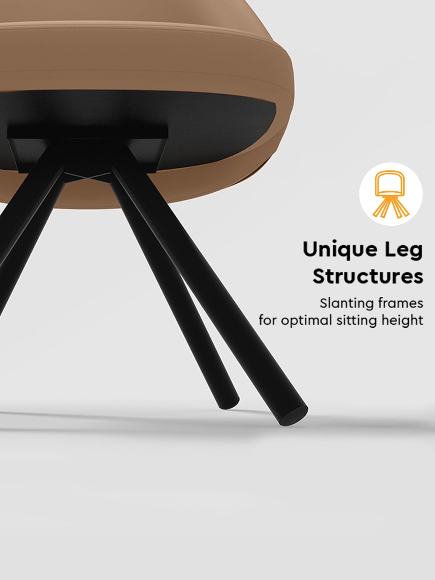 Godrej Interio Fraise Beige Leather Dining Chair (Set of 2)