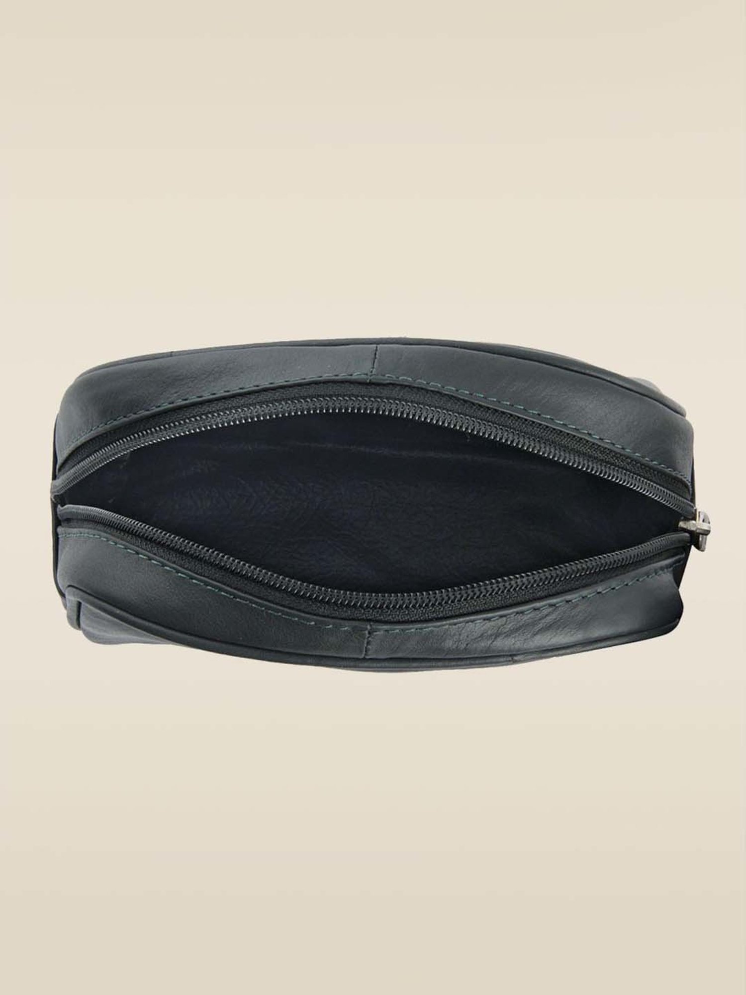 Kara Dark Green Unisex Leather Pouch