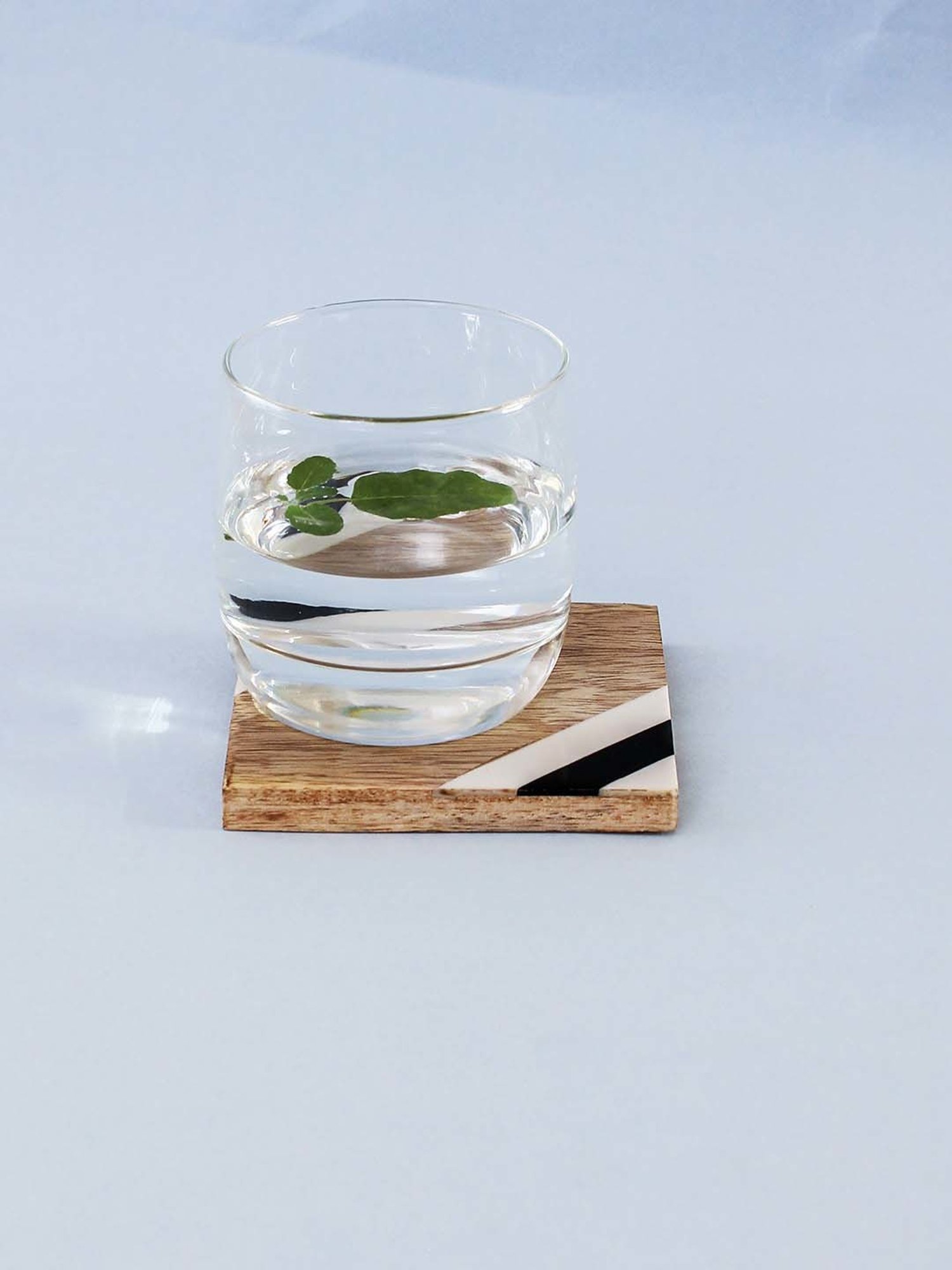 Crayton Hexagon Beige Geometric MDF Coaster - Set of 4