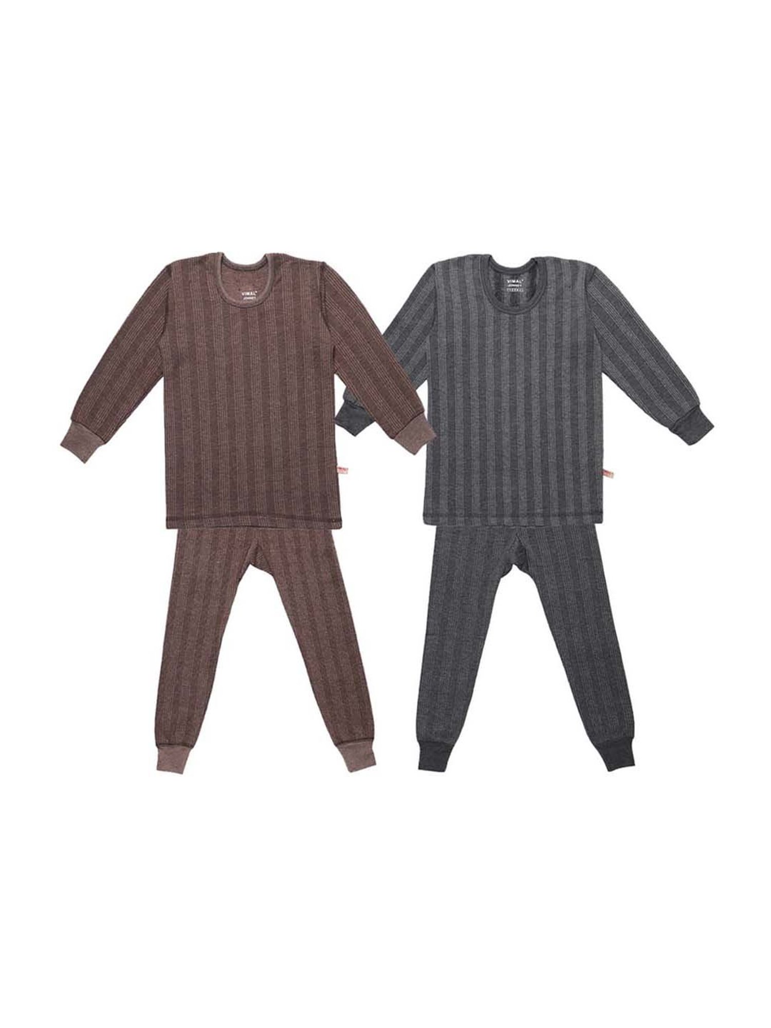 Vimal Jonney Kids Multicolor Regular Fit Thermal Set - Pack of 2