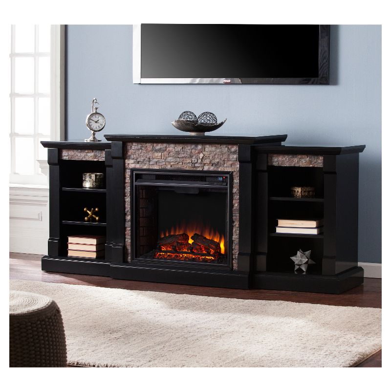 Southern Enterprises Gilman Electric Fireplace with Bookcases