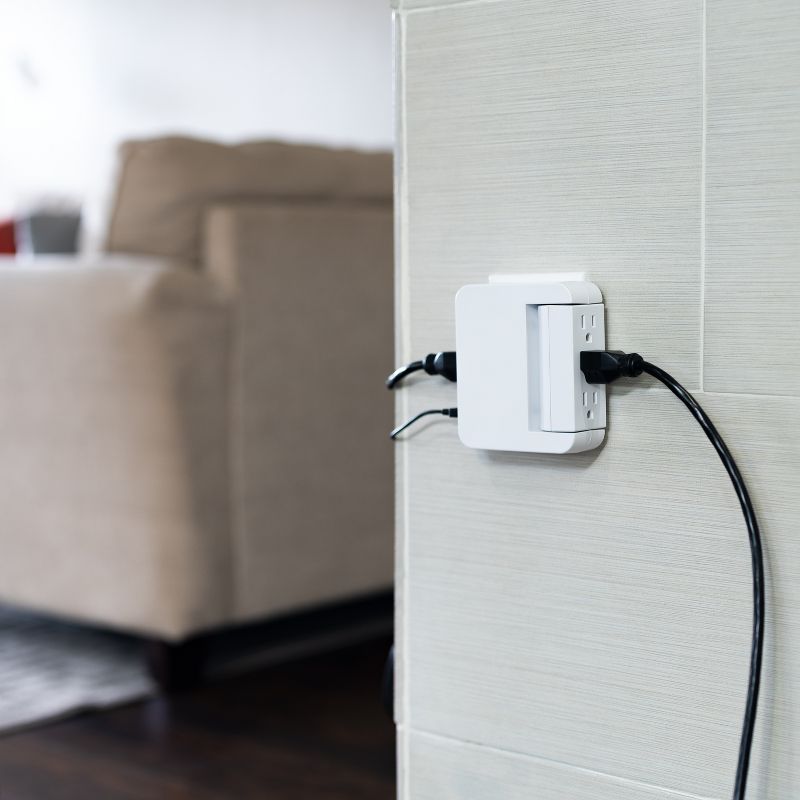 General Electric Pro 5 Outlet Sur Protector Wall Tap With Swivel Access White