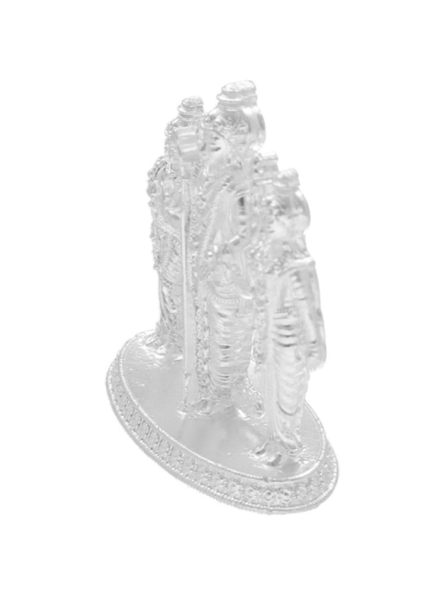 Sri Jagdamba Pearls 800 Silver Kartikeya Pariwar Divine Idol - 14 gm