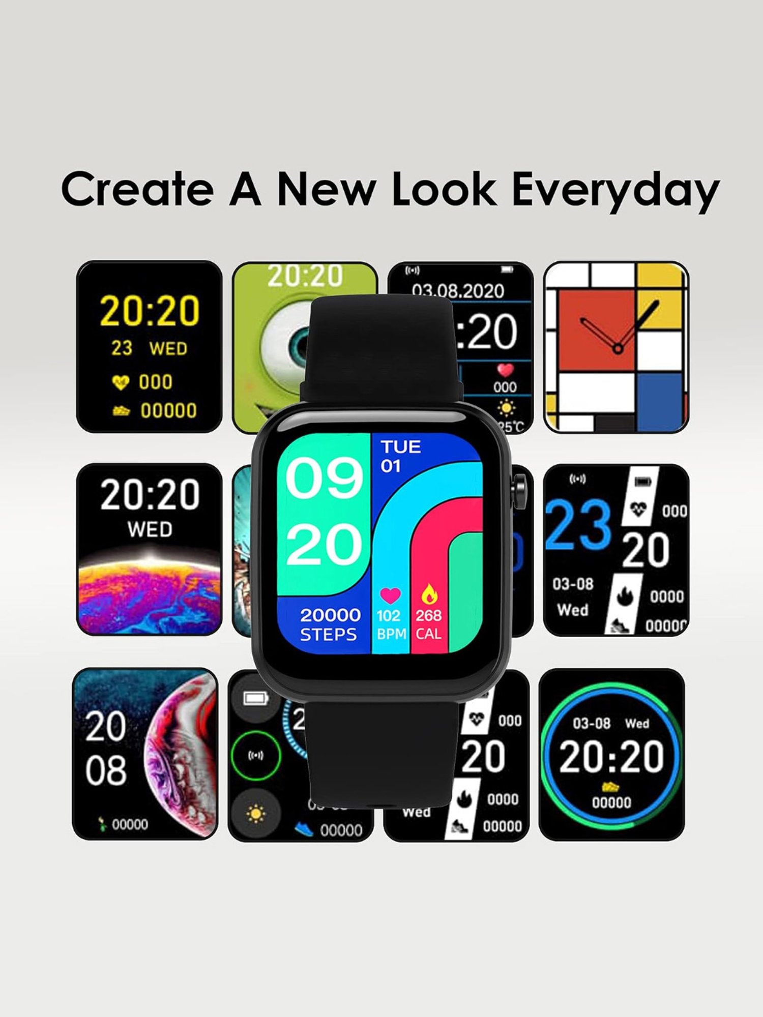 Probus P15 Full Touch Screen Smartwatch (Black)