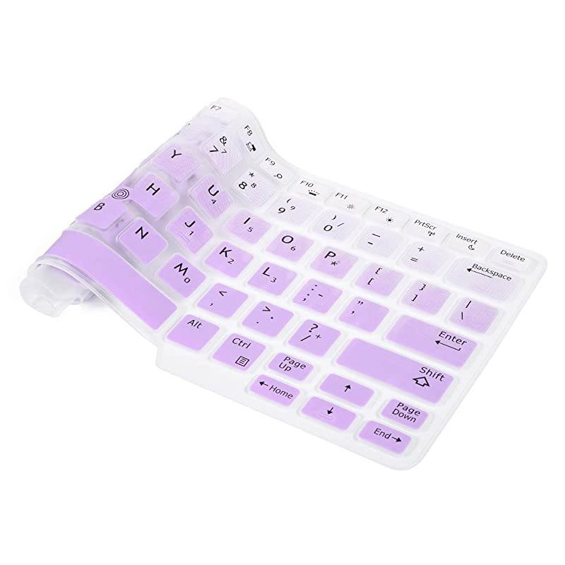Keyboard Cover Compatible with Latitude 5480 5490 7490 14 Laptop Latitude 3340 E3340 E5490 5491 E5491 E5450 E5470 E7450 E7470 7480 E7480 Keyboard Skin with Pointing Ombre Purple