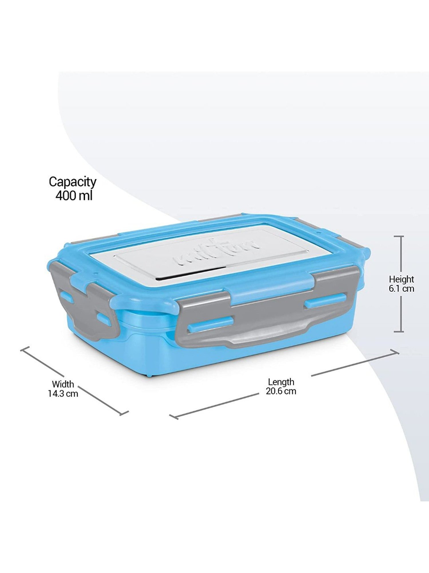 Milton Sky Blue Stainless Steel Small Tiffin Box - Set of 2