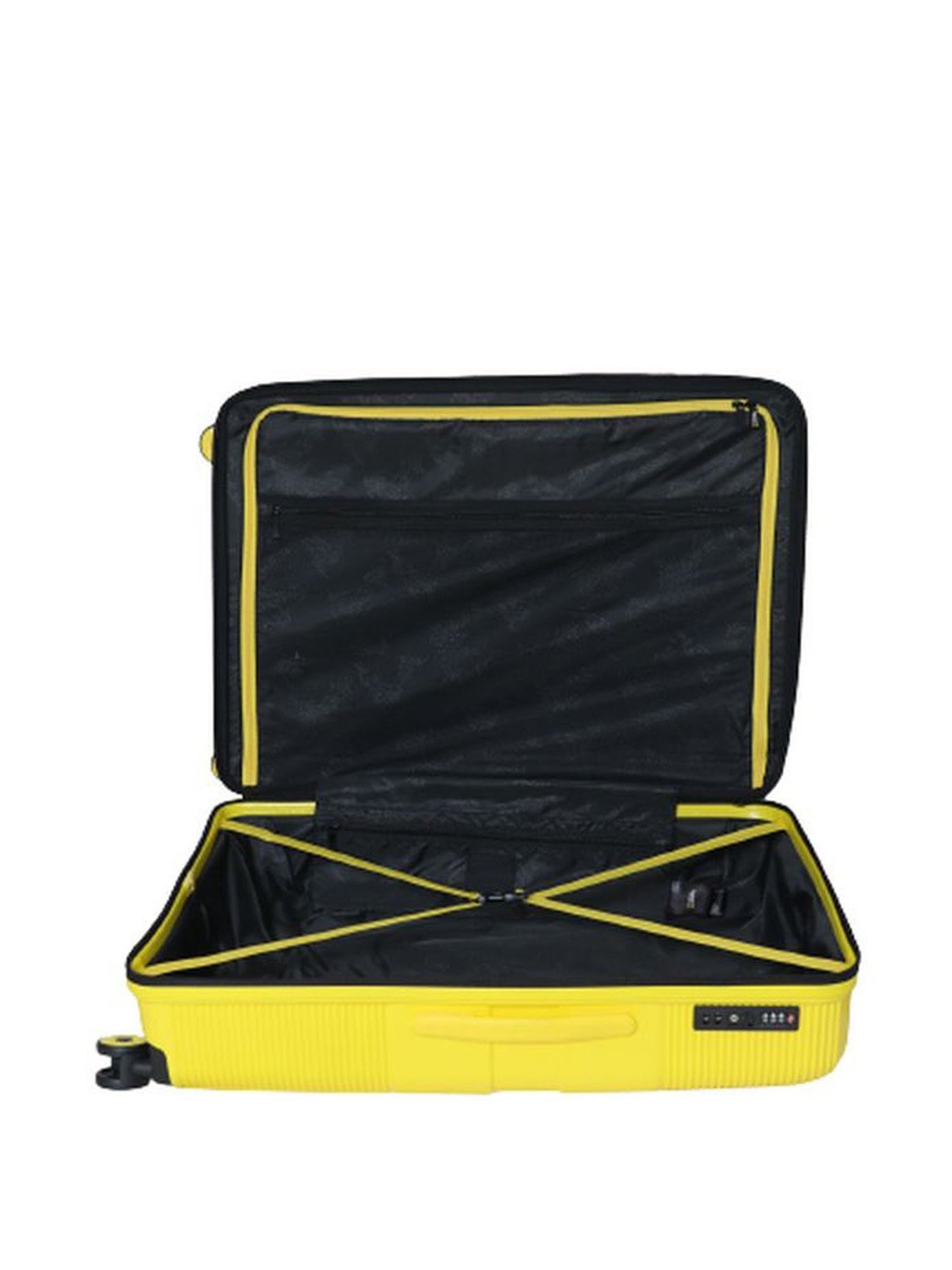 National Geographic Cavern Yellow Textured Hard Cabin Trolley Bag - 22 Cms