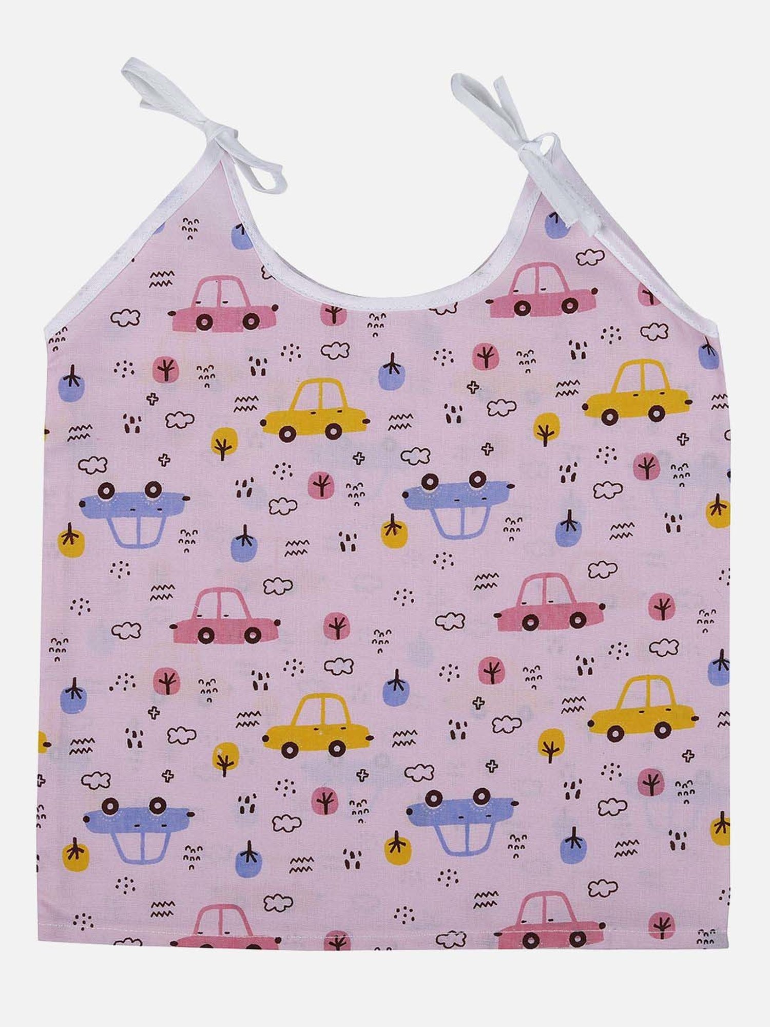 Baby Moo Vintage Ride Yellow Mattress with Fixed Neck Pillow and Bolsters