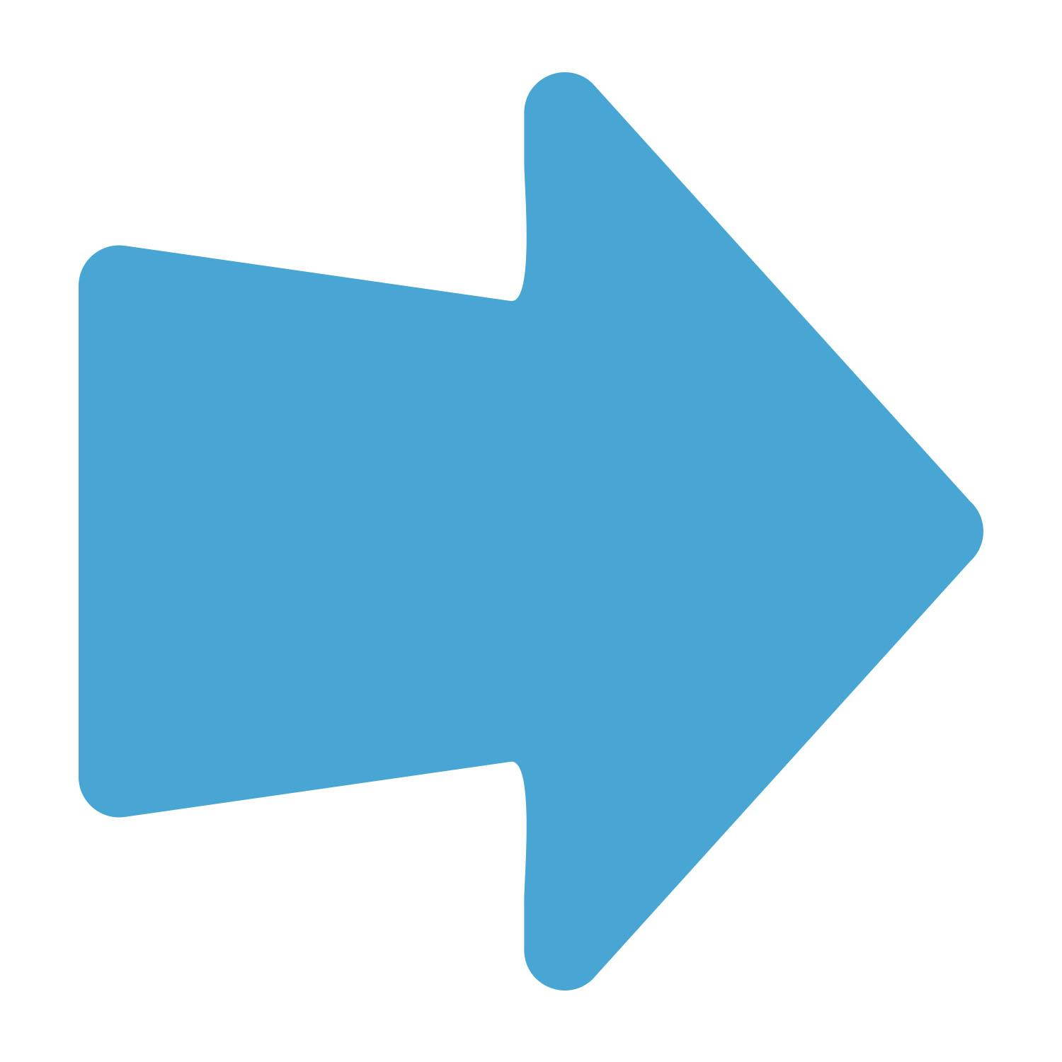 LiteMark 4 Inch Orange Round Arrow Decals - Pack of 18