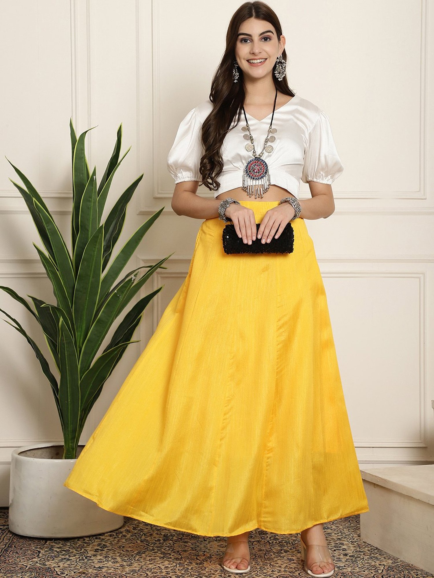 NEUDIS Yellow Maxi Skirt