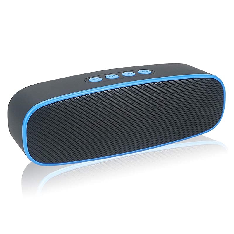 Wireless Bluetooth Speaker with AUXUSBTF Card SlotOutdoor Portable Stereo Speaker with HD AudioEnhanced Bass DualDriverHandsfree Calling FM Radio Speaker for TravelParty Blue1