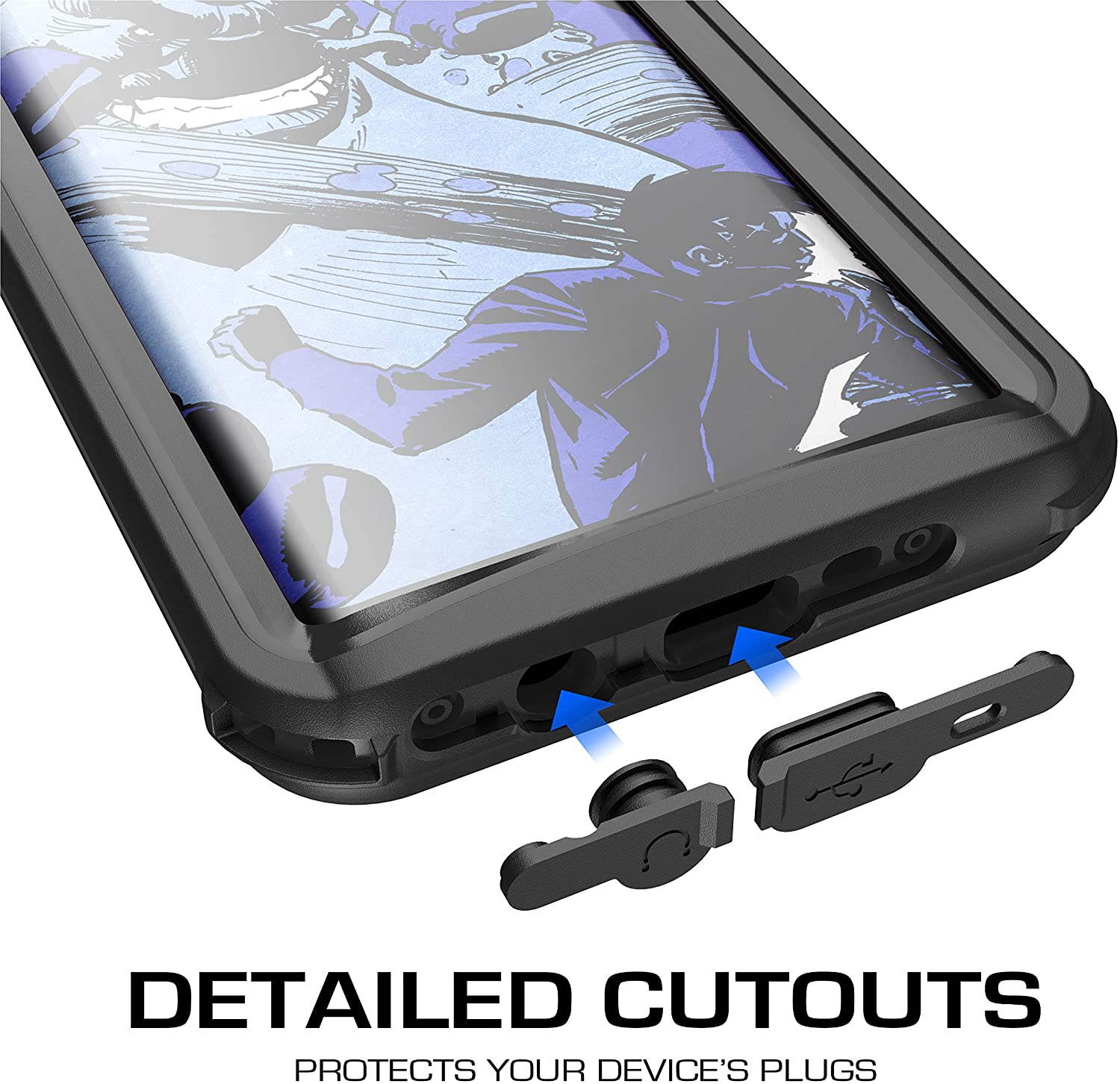 Ghostek Nautical Galaxy S8 Plus Waterproof Case with Screen Protector Extreme Rugged Heavy Duty Protection Full Body Sealed Shell Underwater Shockproof for 2017 Galaxy S8 Plus (6.2 Inch) - (Black)