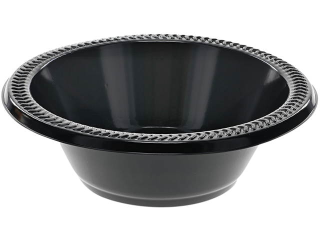 Pactiv YPIB12E Prairieware OPS Dinnerware, Bowl, 12 oz., 5" Diameter, Black, 1,000/Carton