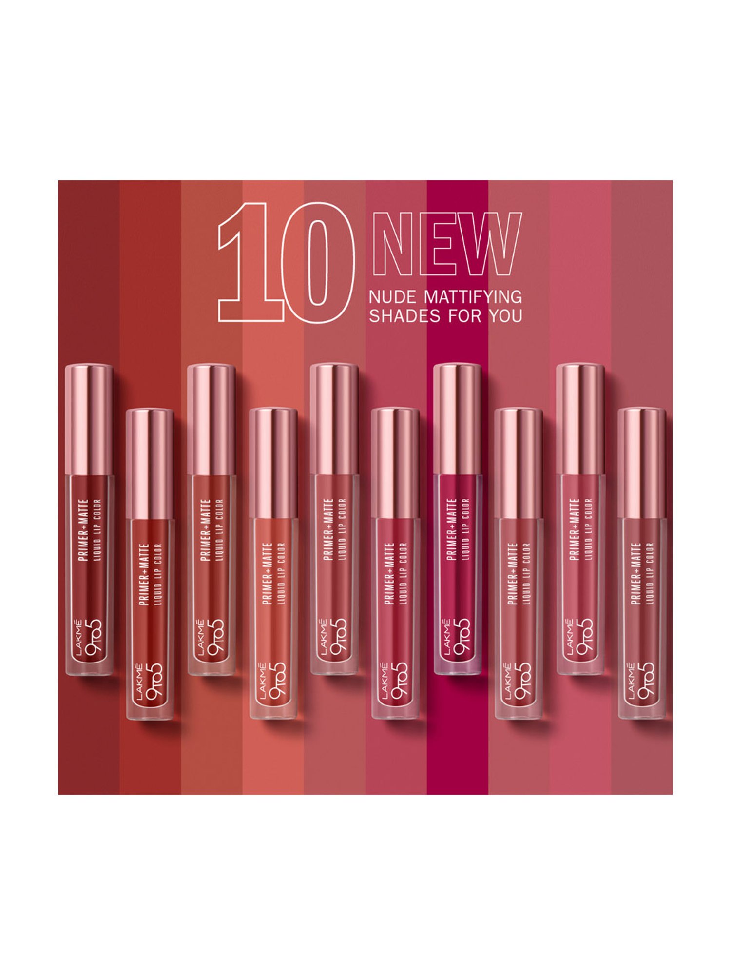 Lakme 9to5 Primer + Matte Liquid Lip Color MN4 Nude Punch - 4.2 ml