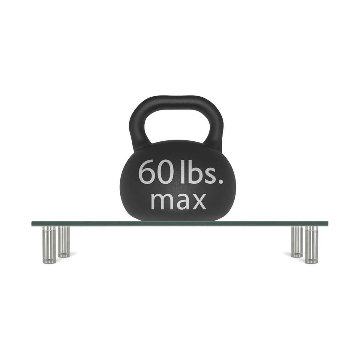 Mount-It! Glass Monitor Stand Desktop Riser | 22" X 9.5" | Fits 24-32 Inch Screens |