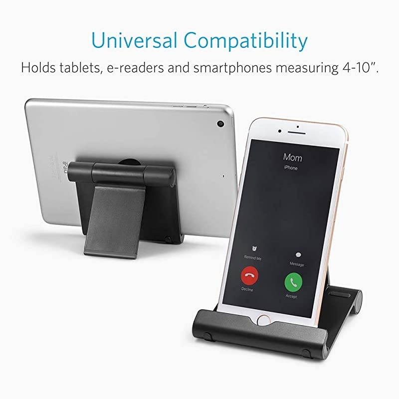 Phone Stand for Tablets, e-Readers and Smartphones, Multi-Angle Compatible with iPhone X/8/8 Plus/7/7 Plus, Samsung Galaxy S8/S7/Note 8, iPad Mini