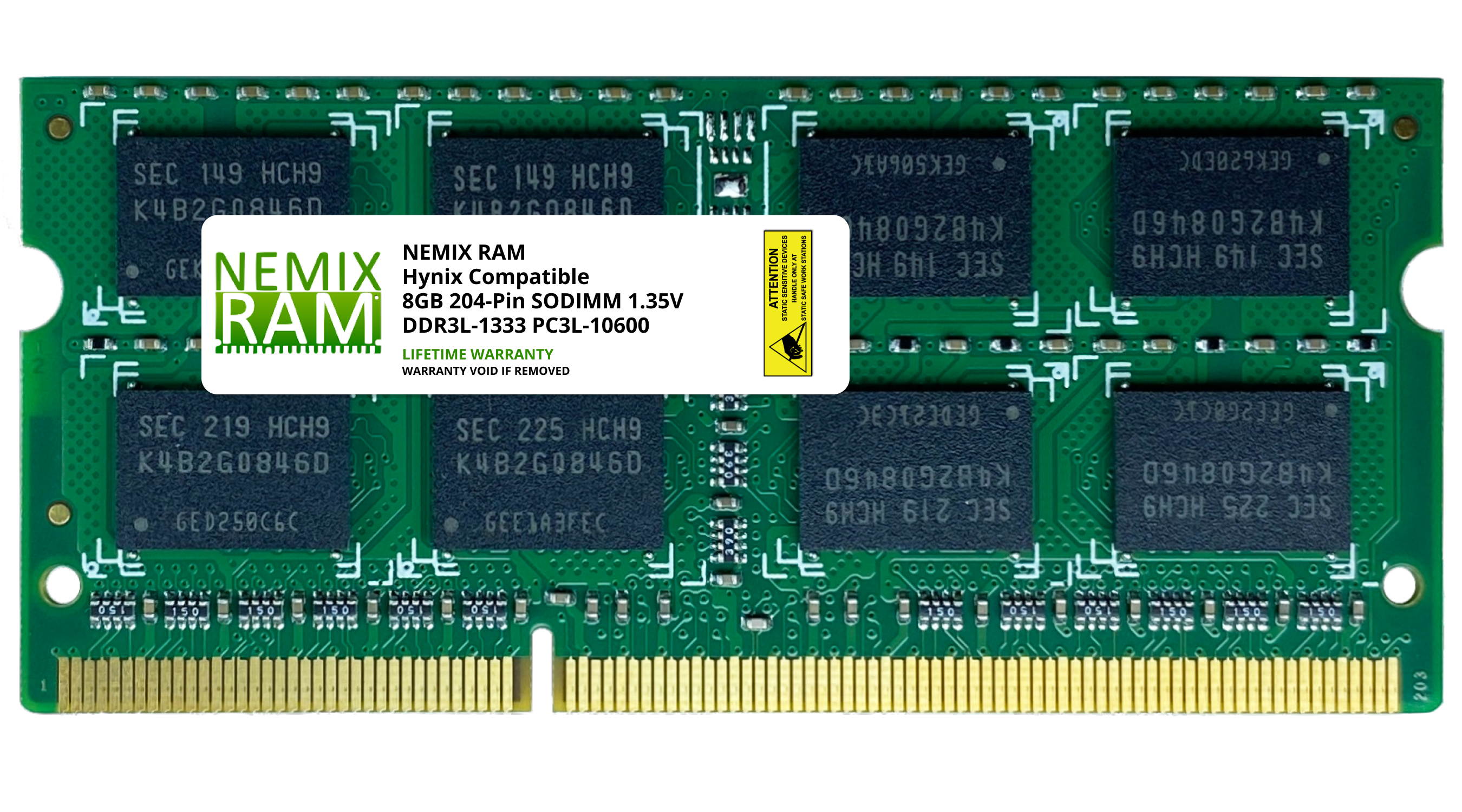 HMT41GS6DFR8A-H9 Hynix Replacement 8GB DDR3L-1333 PC3L-10600 Non-ECC Unbuffered Memory by NEMIX RAM