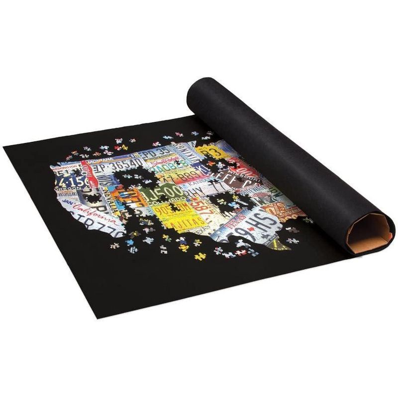 TDC Games Roll Up Jigsaw Puzzle Felt Mat & Folding Carboard Tube for storage - 36 in