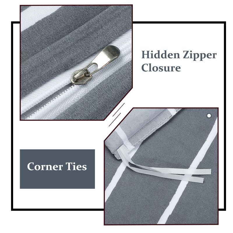 King Oakdale Duvet Cover Set Gray - Stone Cottage