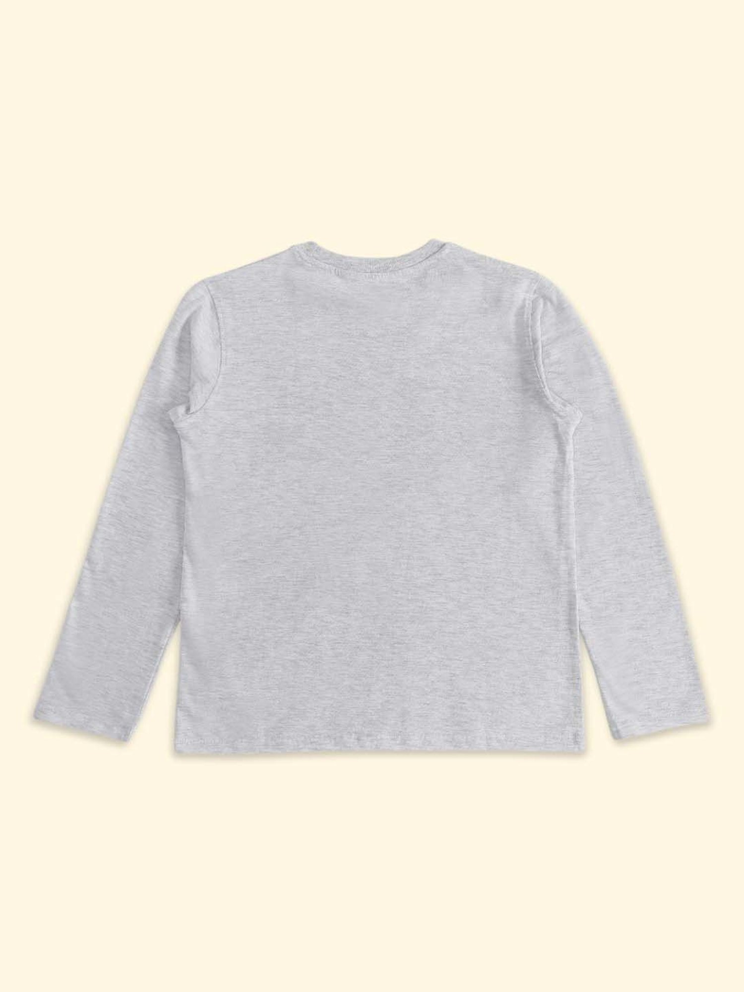 Pantaloons Baby Kids Blue & Grey Cotton Printed Full Sleeves T-Shirt