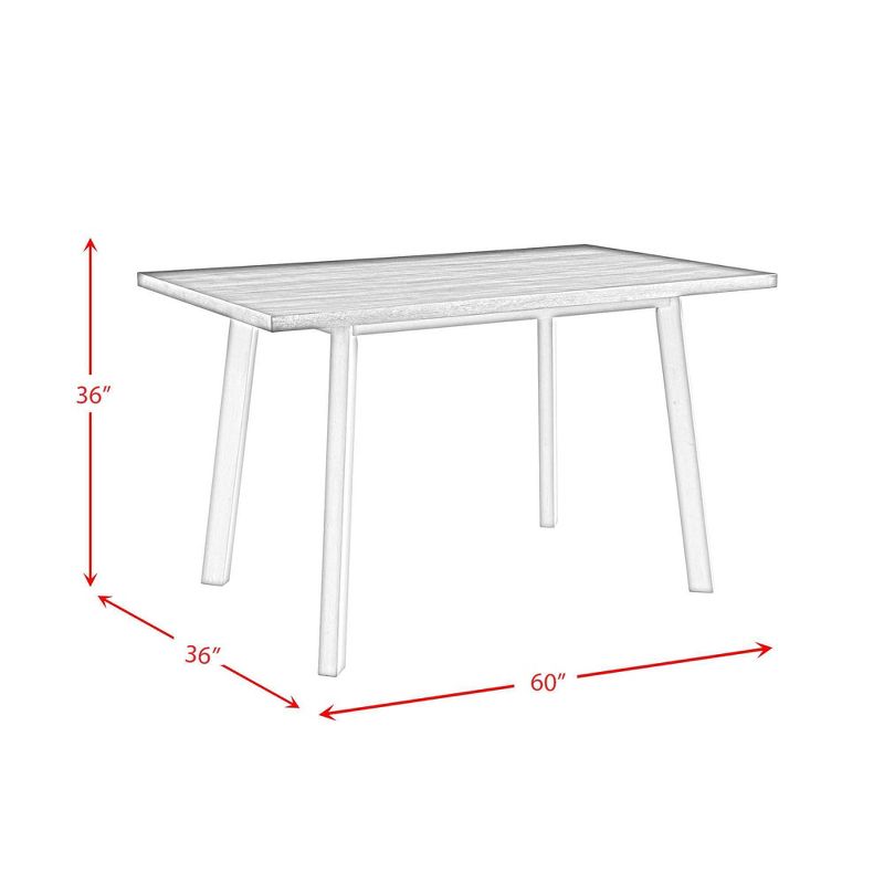 5pc Bedford Counter Height Dining Set and 4 Chairs Brown/Cream - Picket House Furnishings