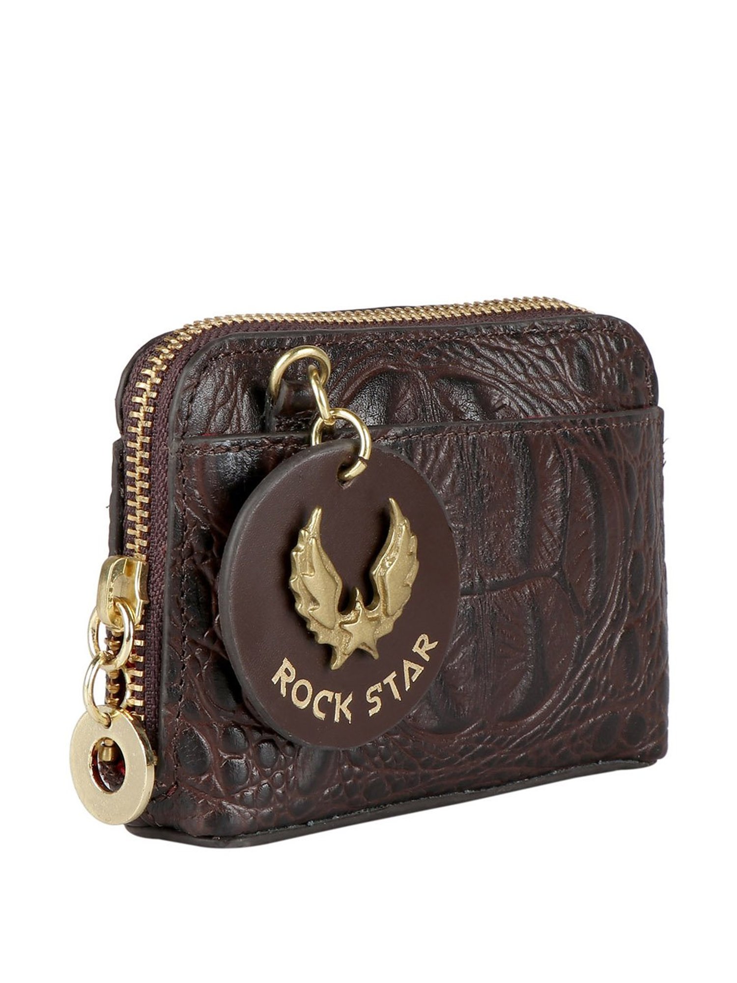 Hidesign Rockstar Punk W2 Brown Textured Small Sling Handbag