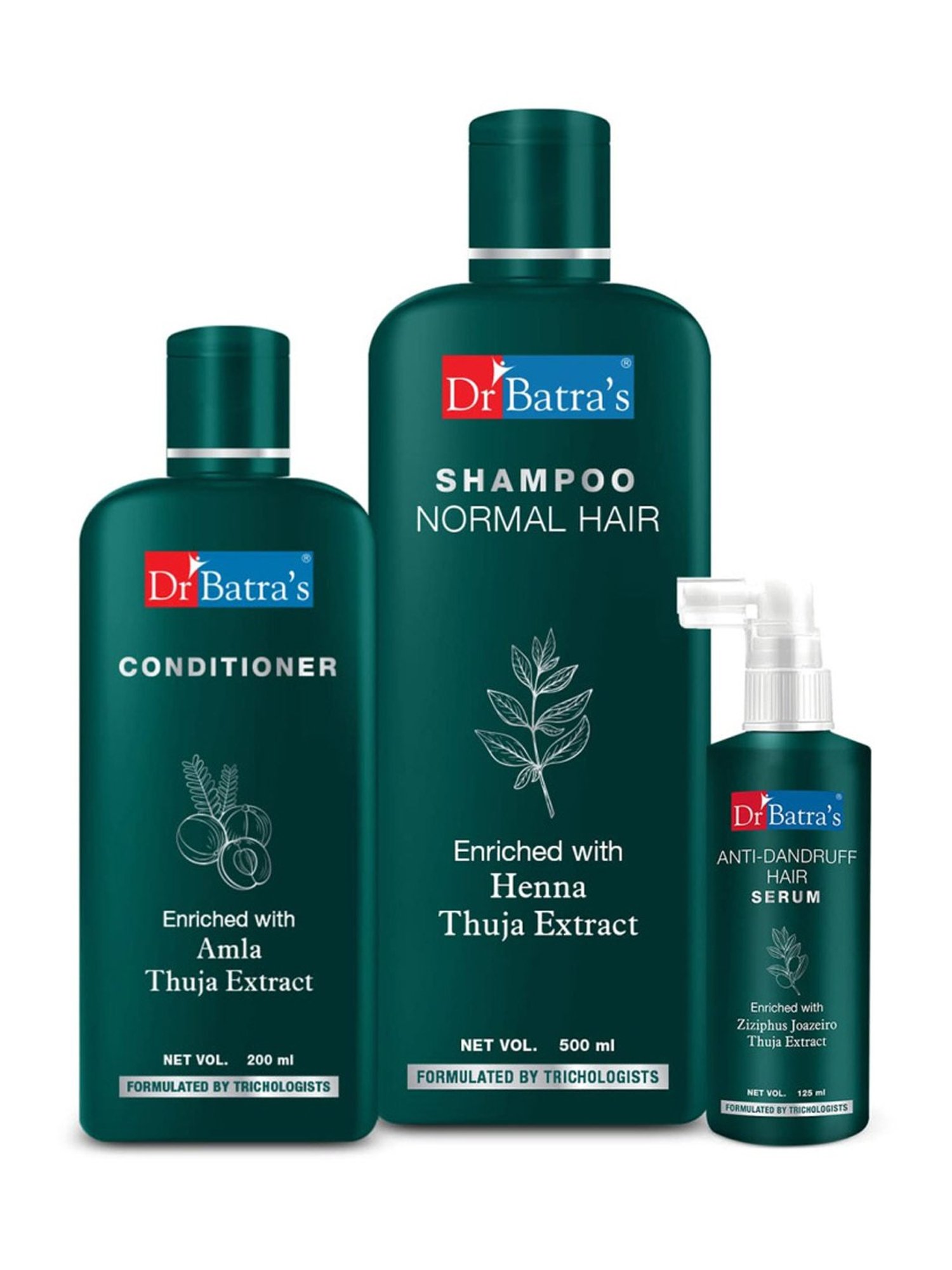 Dr. Batra's Anti Dandruff Hair Serum, Conditioner & Normal Shampoo