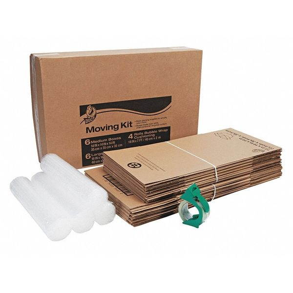 Duck Moving Kit with Bubble Wrap - Heavy Duty - Kraft - Brown